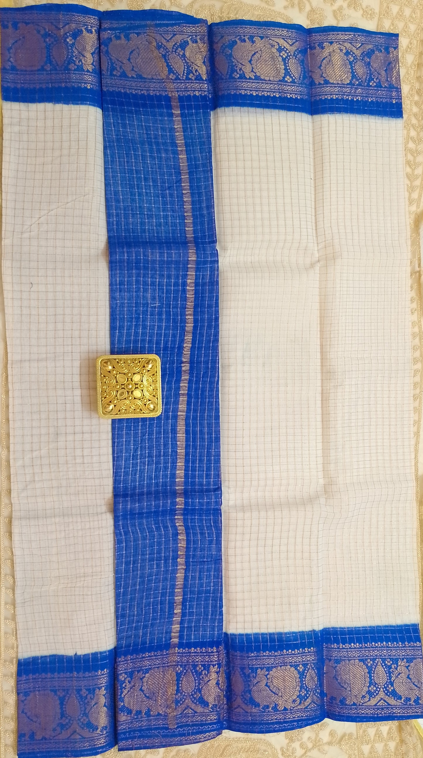 Sungudi zari checked pattern sarees