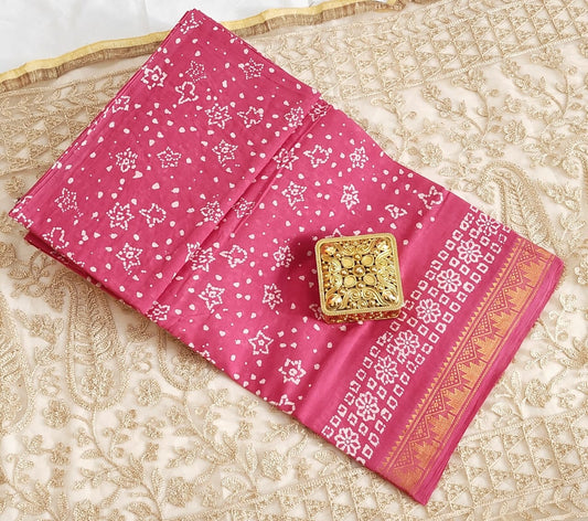 Bandhani Beauty in Bold Pink