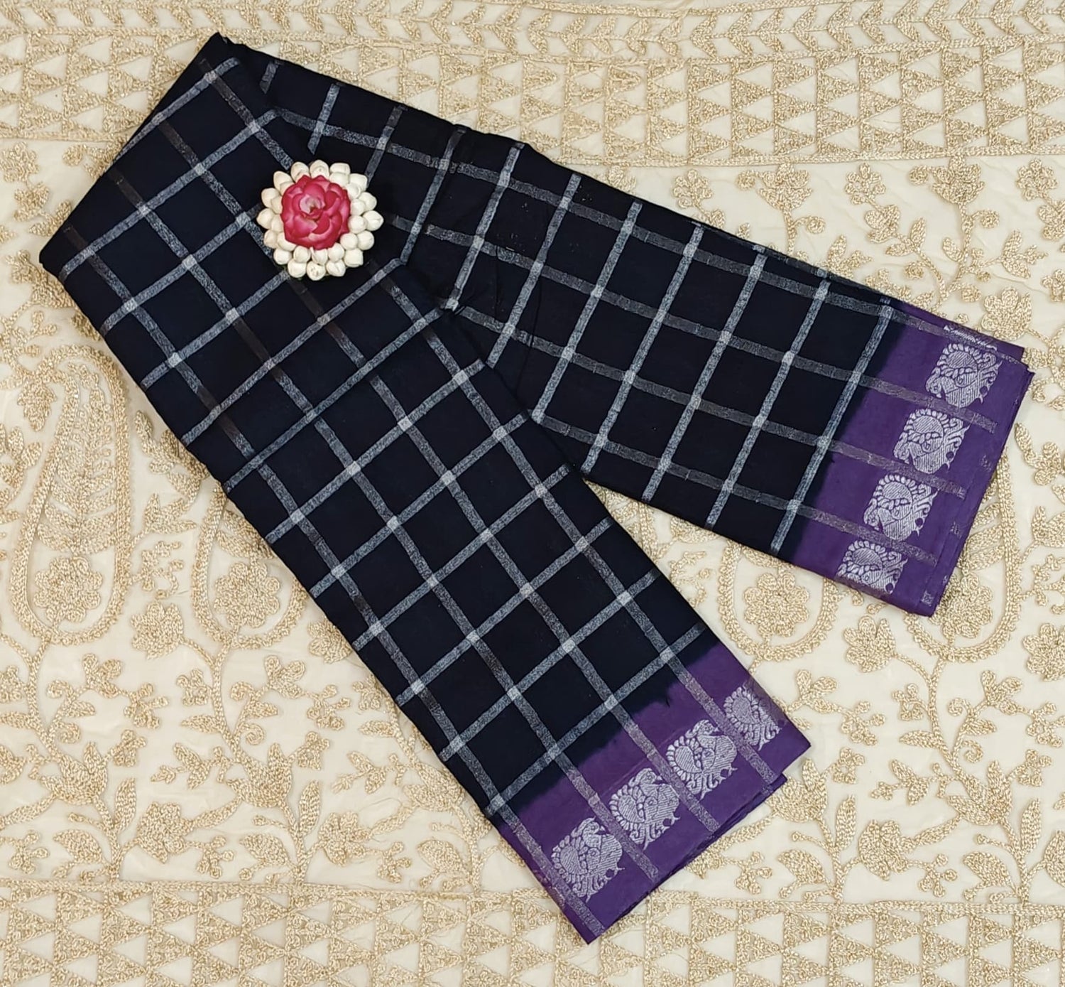 Pavithram silverkattam sarees