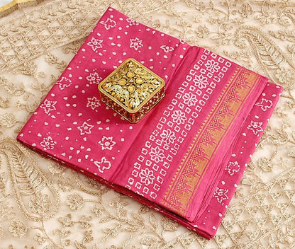 Bandhani Beauty in Bold Pink