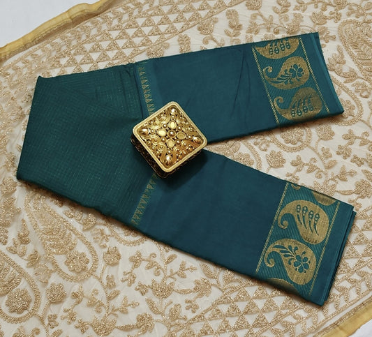 Sungudi Zari Off & Off Saree