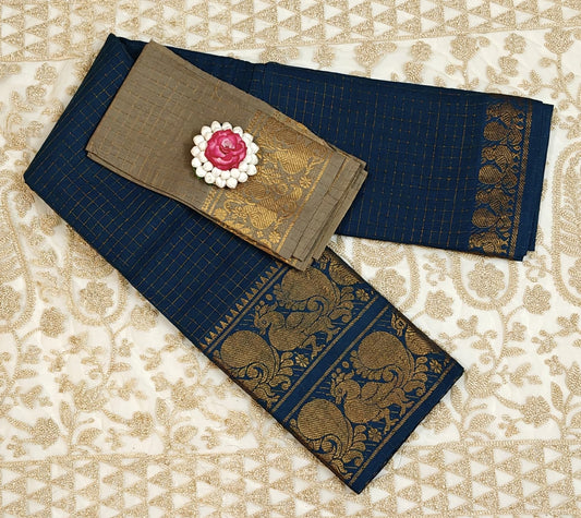 Golden zari kattam with double border